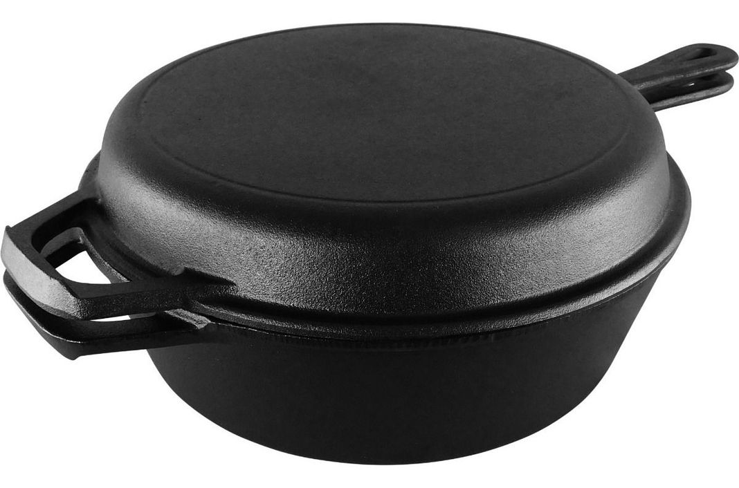 Dutch Oven Ø26cm 2 Sartenes Hierro Fundido + 2 Grip - Norplat-1