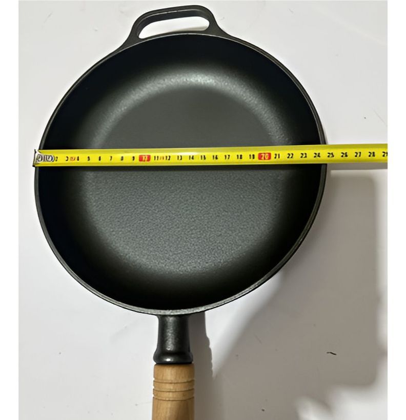 Sarten Hierro Fundido Norplat 24cm Mango Madera Sin Bpa Pfoa-5