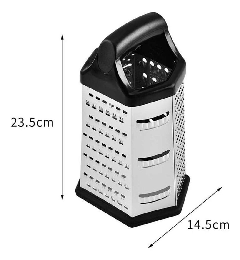 Rallador De Queso Verduras Frutas Hexagonal Acero - Norplat-3