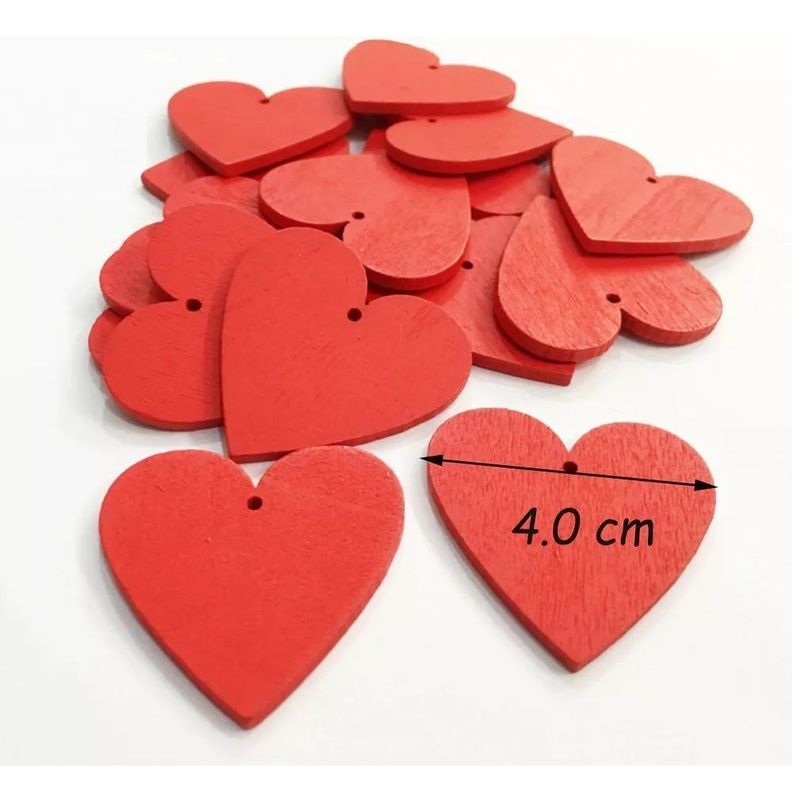 10 Piezas Corazones De Madera Adornos Navideños - Norplat-1