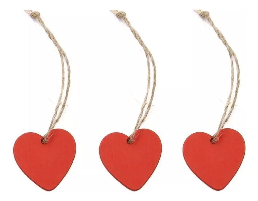 10 Piezas Corazones De Madera Adornos Navideños - Norplat-2