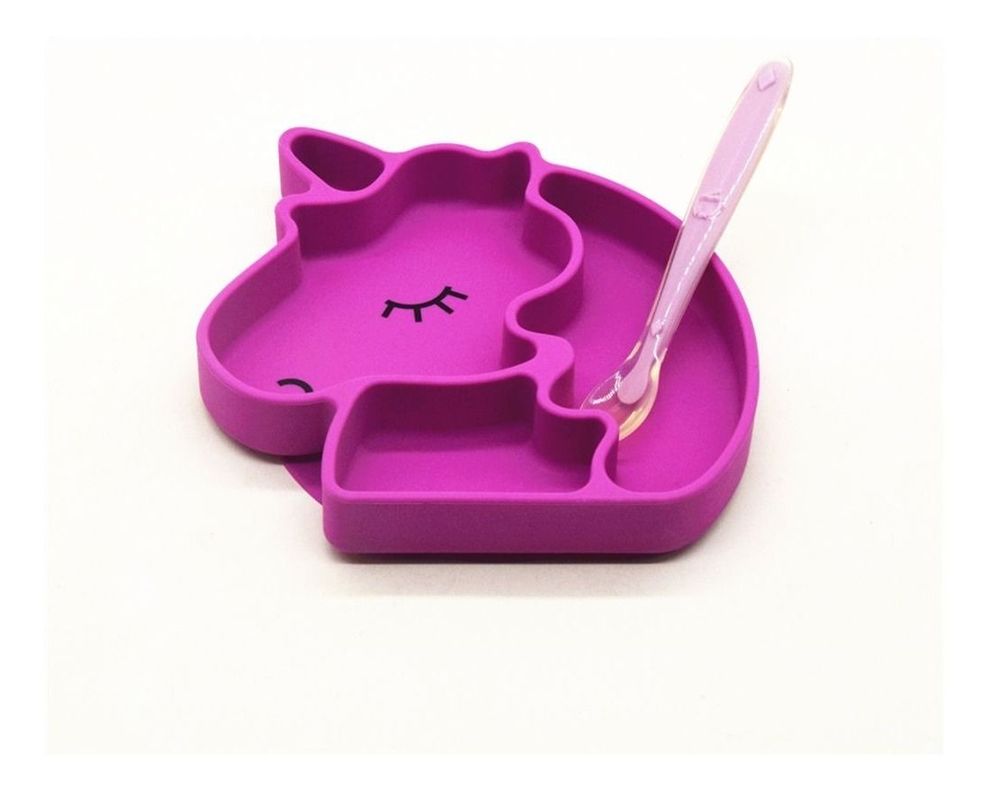 Plato Guagua Unicornio De Silicona Antideslizante Irrompible - Norplat-5