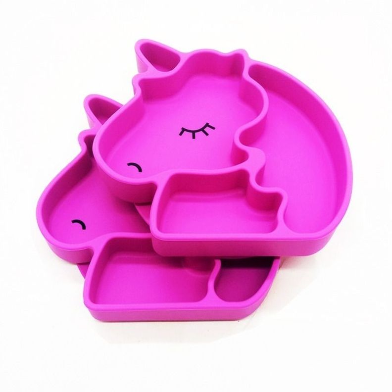 Plato Guagua Unicornio De Silicona Antideslizante Irrompible - Norplat-6