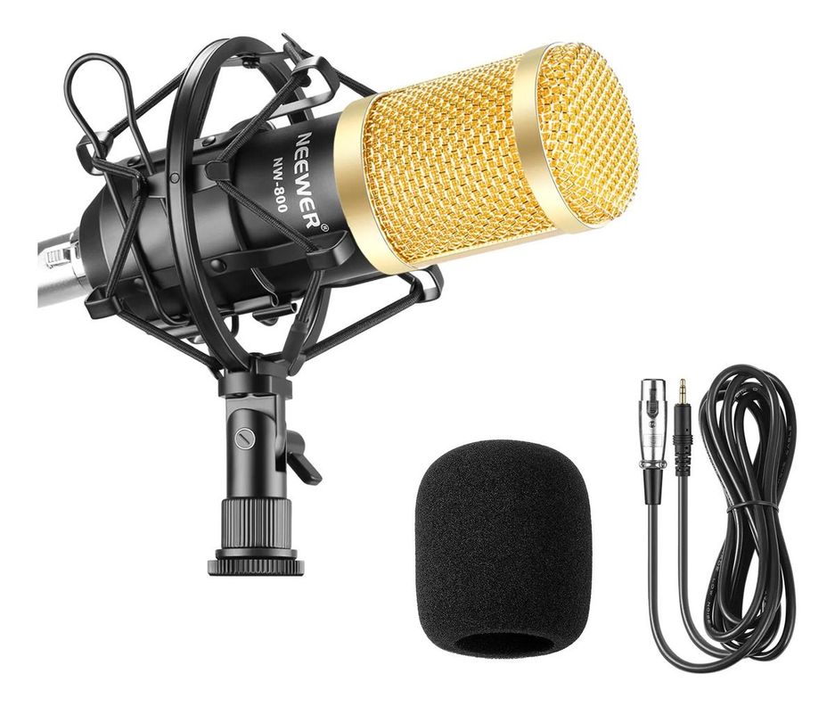 Kit Micrófono Estudio Condensador Profesional Bm800 + Brazo-3