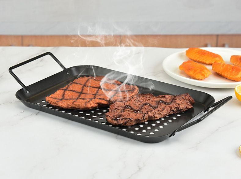 Plancha Grill Bandeja Asado Cocina Verduras Pescado Norplat-2