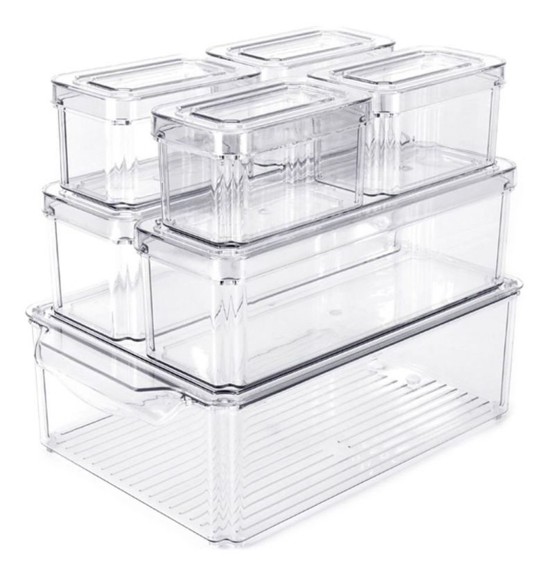 Organizador Refrigerador Set 7 Contenedores Con Tapa - Norplat-0