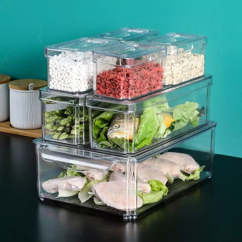 Organizador Refrigerador Set 7 Contenedores Con Tapa - Norplat-1