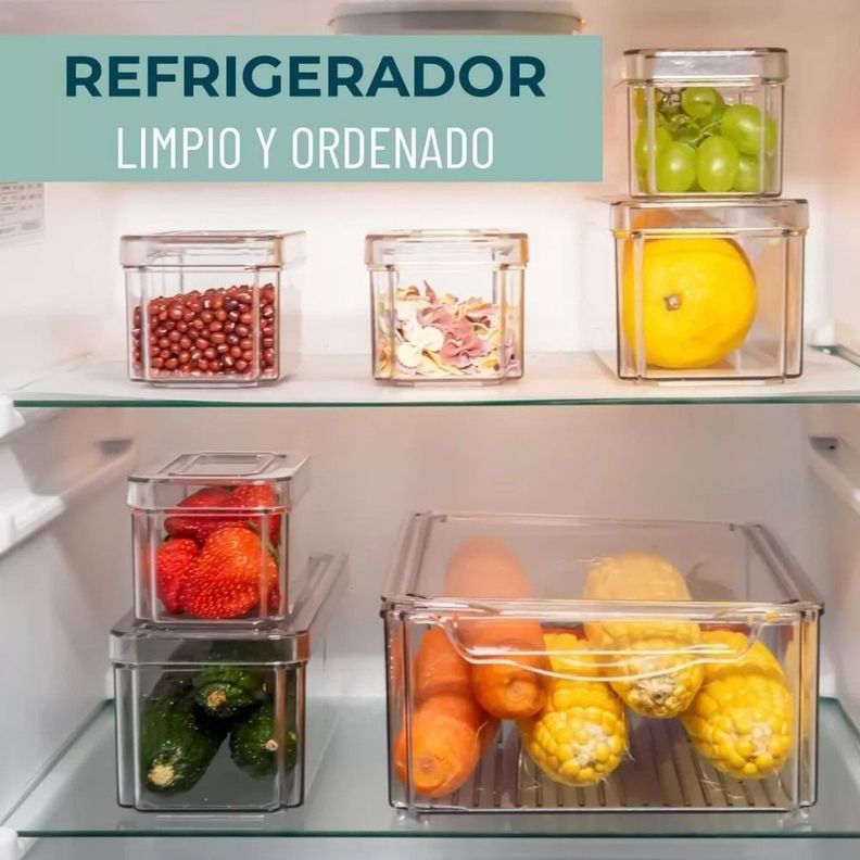Organizador Refrigerador Set 7 Contenedores Con Tapa - Norplat-5