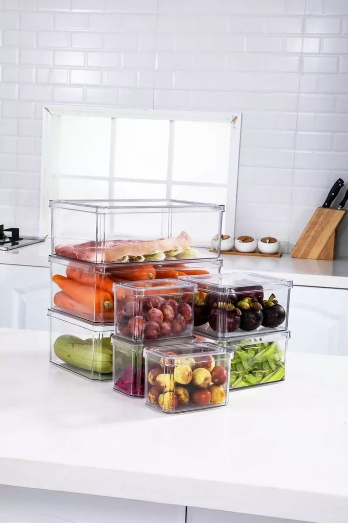 Organizador Refrigerador Set 7 Contenedores Con Tapa - Norplat-6