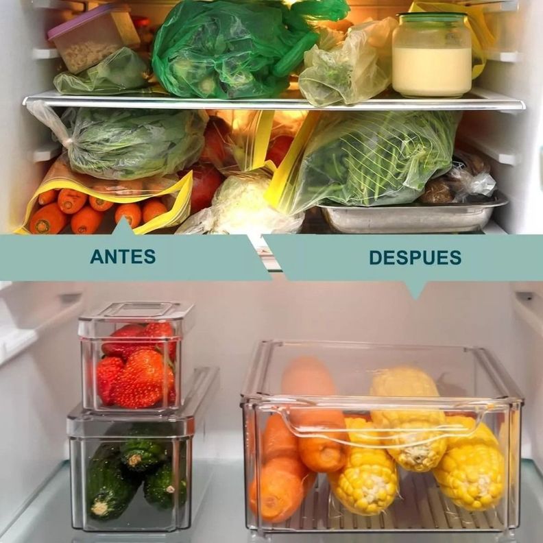 Organizador Refrigerador Set 7 Contenedores Con Tapa - Norplat-7