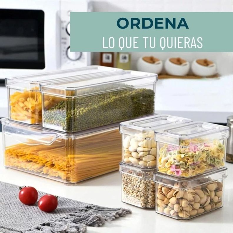Organizador Refrigerador Set 7 Contenedores Con Tapa - Norplat-8