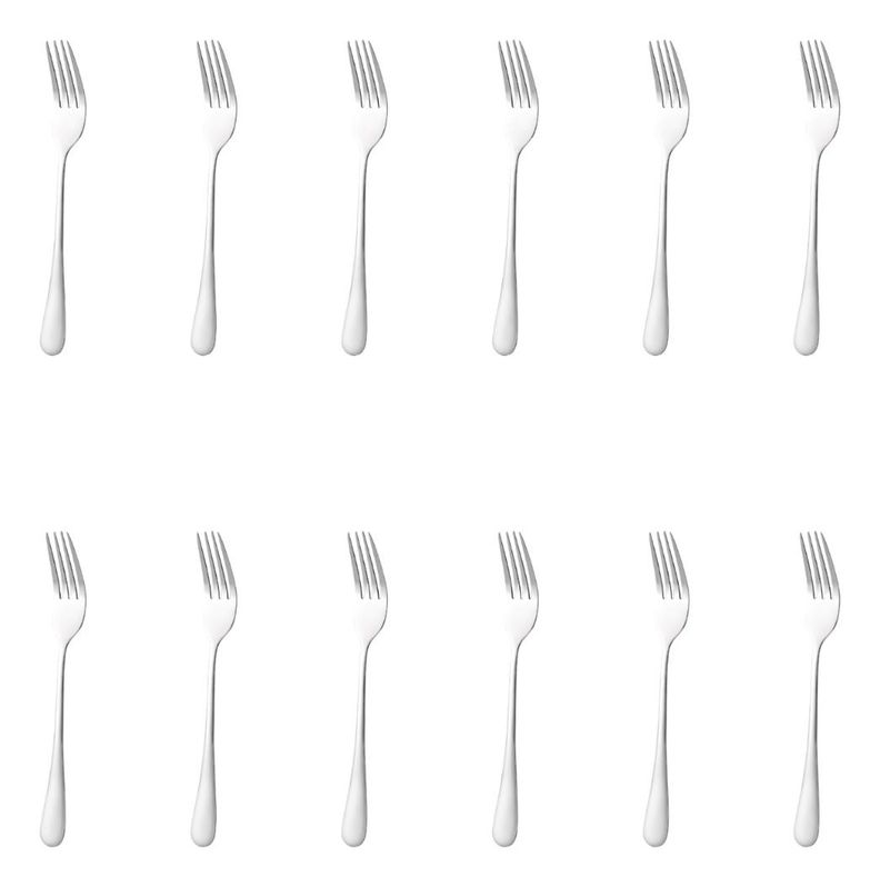 Pack 12 Tenedores Tenedor De Mesa Acero Inoxidable - Norplat-0