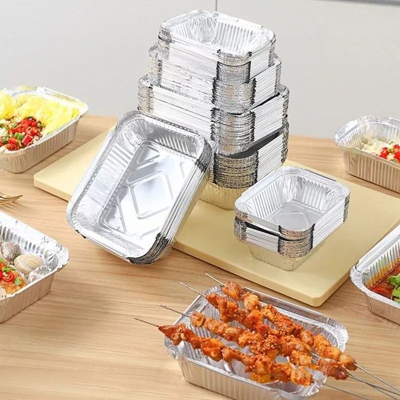 Bandeja / Envase De Aluminio 570 M C/tapa Domo (20 Unidades) - Norplat-2