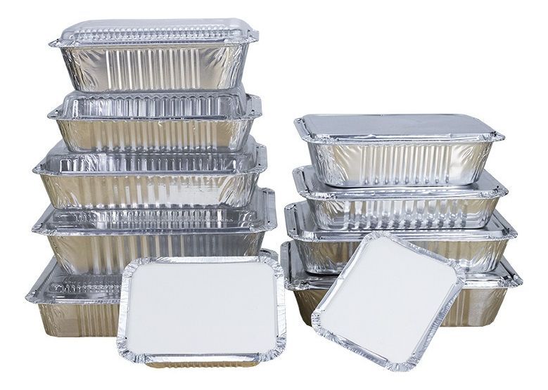 Bandeja / Envase De Aluminio 570 M C/tapa Domo (20 Unidades) - Norplat-3