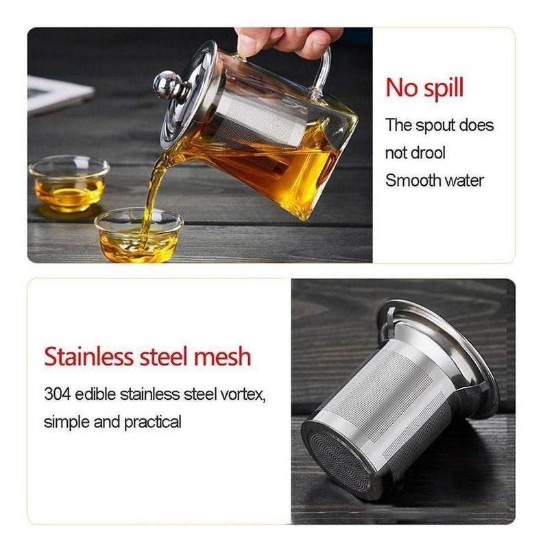 Tetera Para Preparar Te Para Infusiones De Vidrio - Norplat-5