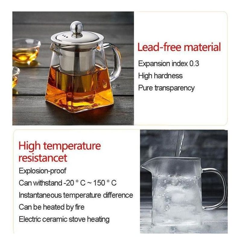 Tetera Para Preparar Te Para Infusiones De Vidrio - Norplat-6