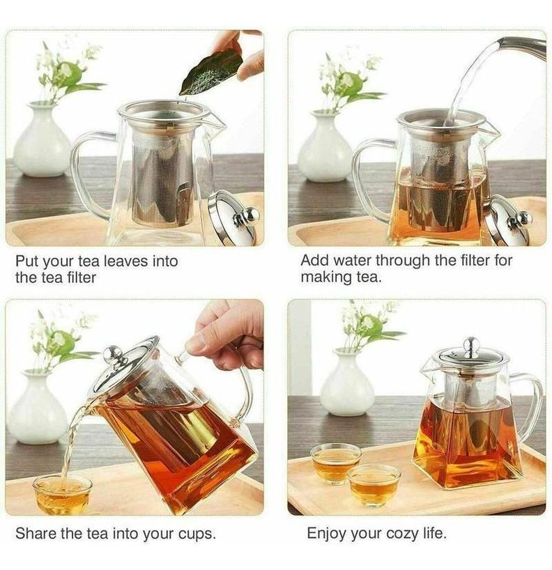 Tetera Para Preparar Te Para Infusiones De Vidrio - Norplat-7