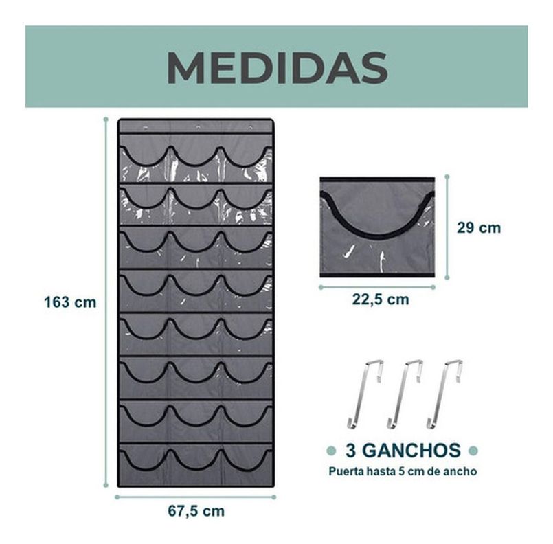 Organizador Gorras Gorros Jockey Detrás De Puerta - Norplat-5