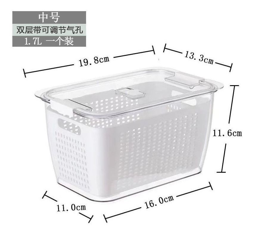Caja Organizadora Con Cesta Refrigerador Despensa 1.7 Lt - Norplat-1