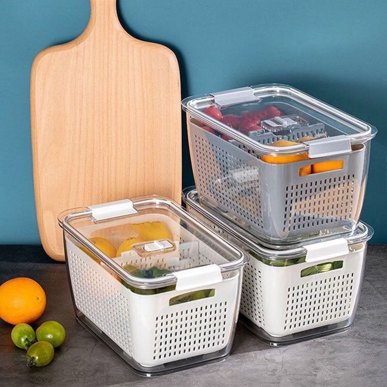 Caja Organizadora Con Cesta Refrigerador Despensa 1.7 Lt - Norplat-2