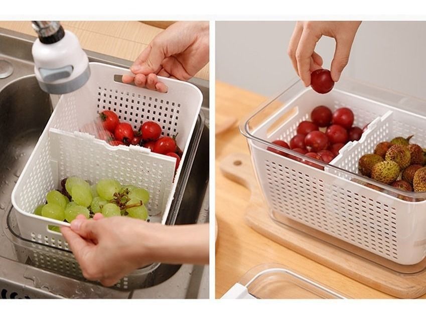 Caja Organizadora Con Cesta Refrigerador Despensa 1.7 Lt - Norplat-3