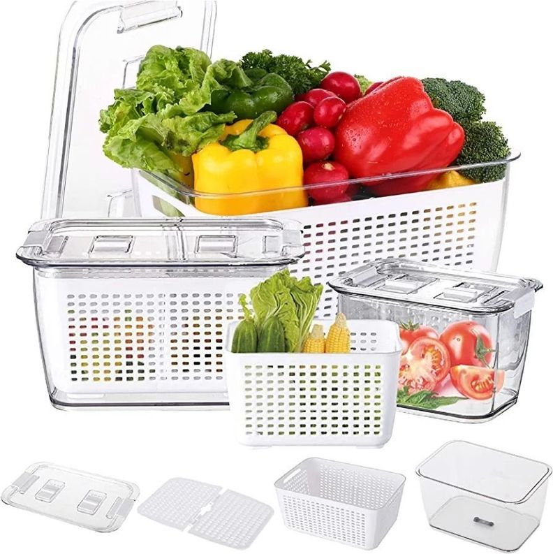 Caja Organizadora Con Cesta Refrigerador Despensa 1.7 Lt - Norplat-5