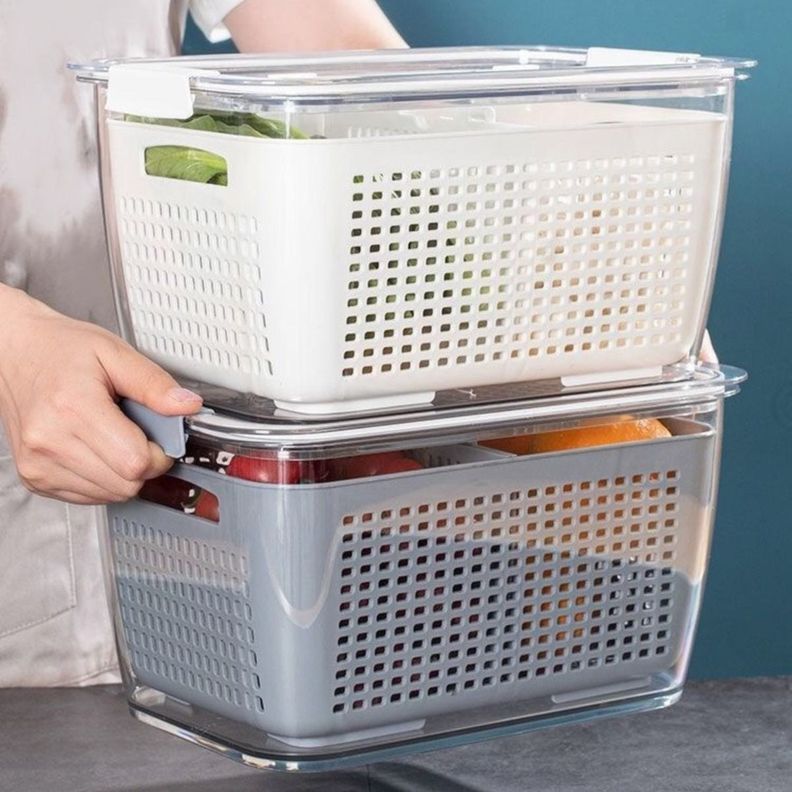 Caja Organizadora Con Cesta Refrigerador Despensa 1.7 Lt - Norplat-8