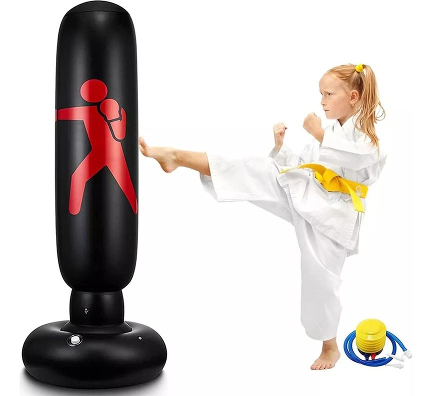 Saco De Boxeo De Pie Inflable 160cm + Bomba De Pie - Norplat-1