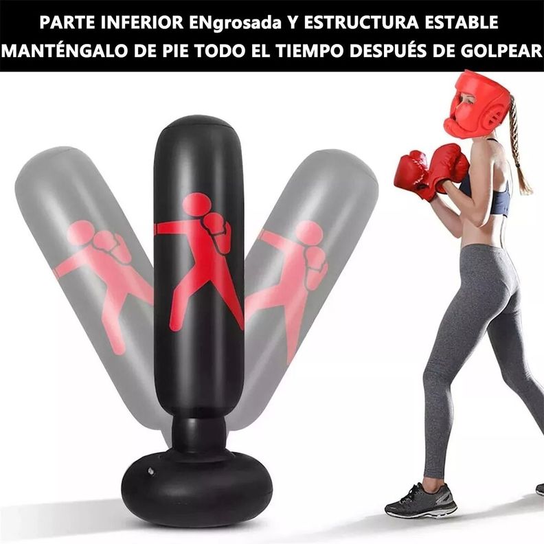 Saco De Boxeo De Pie Inflable 160cm + Bomba De Pie - Norplat-2