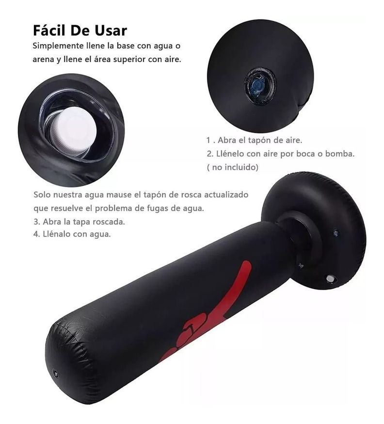 Saco De Boxeo De Pie Inflable 160cm + Bomba De Pie - Norplat-3
