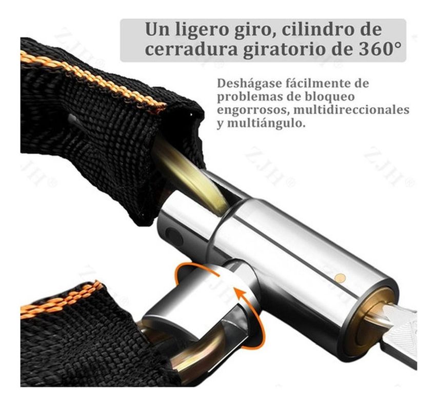 Candado Bicicleta Con Cadena Acero Cobertor Textil Norplat-3