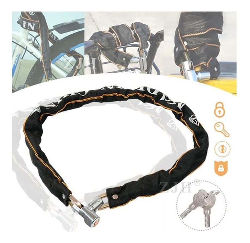 Candado Bicicleta Con Cadena Acero Cobertor Textil Norplat-7