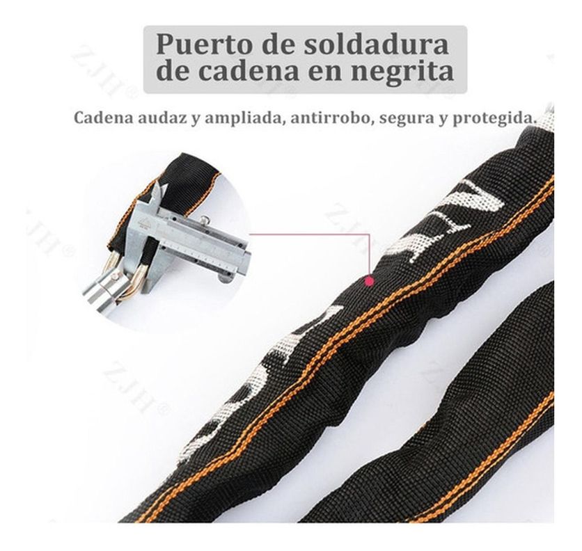 Candado Bicicleta Con Cadena Acero Cobertor Textil Norplat-8