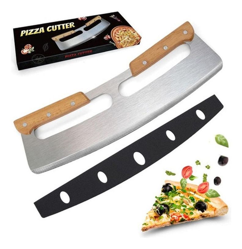Cortador Pizza Profesional Doble Mango 35 Cm Premium Norplat-0