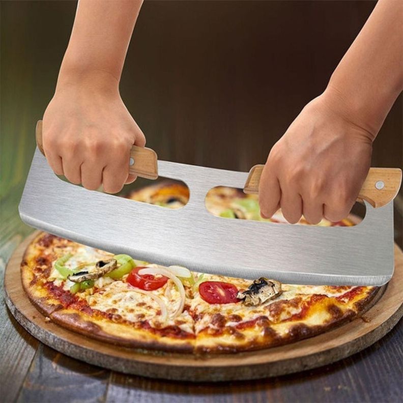 Cortador Pizza Profesional Doble Mango 35 Cm Premium Norplat-2