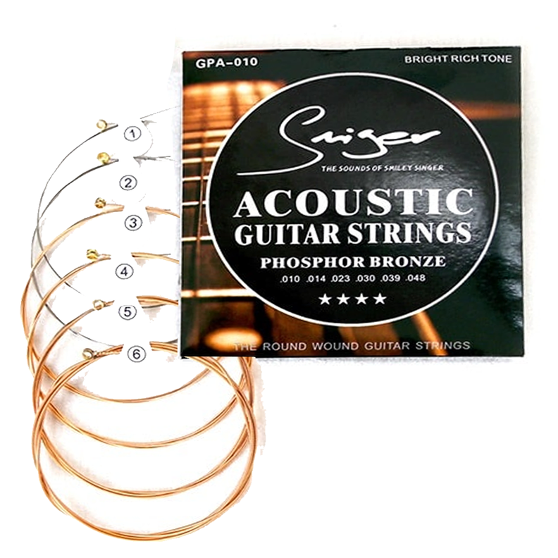 Cuerdas Guitarra Acústica Fosforo/ Bronce 010-048-0