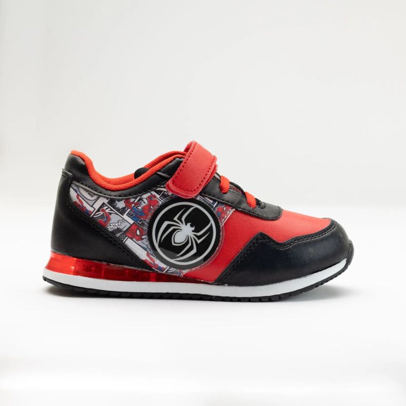 Zapatilla Luces Niño Spiderman White Spider Negro Marvel TBC 660362REG-0