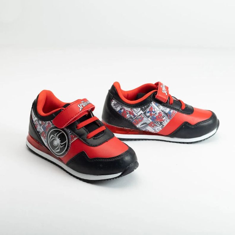 Zapatilla Luces Niño Spiderman White Spider Negro Marvel TBC 660362REG-1