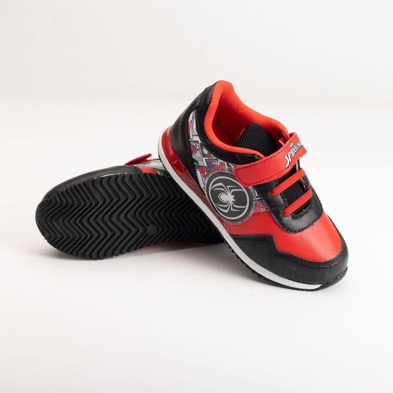 Zapatilla Luces Niño Spiderman White Spider Negro Marvel TBC 660362REG-2