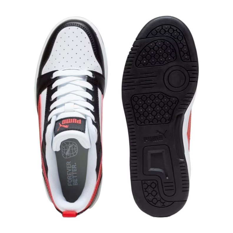 ZAPATILLAS PUMA REBOUND V6 LOW JUVENIL BLK/RED | 393833 04-3