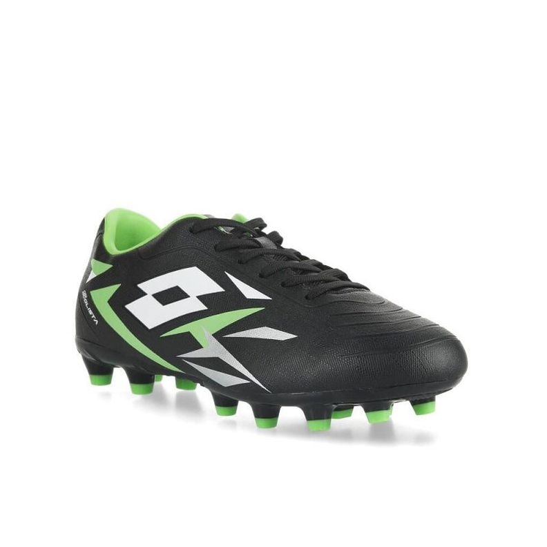 Zapato De Fútbol Niño Lotto Solista Fg Negro/verde J0463-1-1