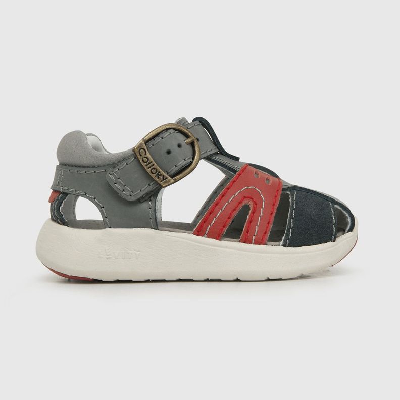 Sandalia Colloky de niño franciscana gris (21 a 27) 430501-1