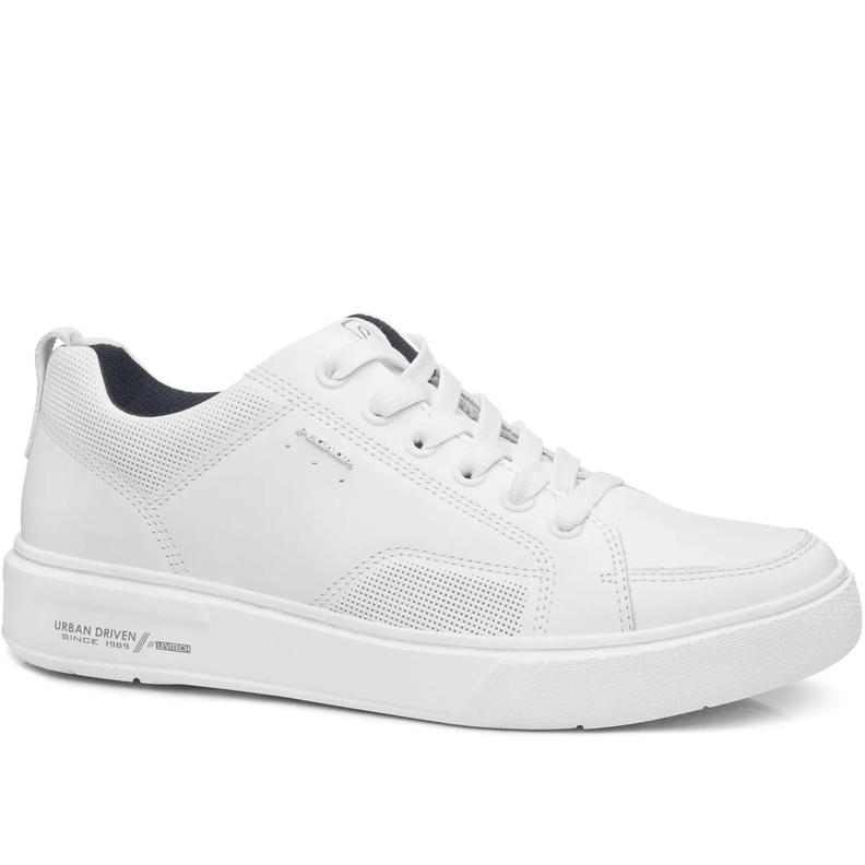 ZAPATILLAS CASUALES PEGADA DE CUERO BLANCAS 111901-01-0