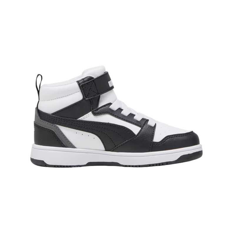 ZAPATILLAS PUMA REBOUND V6 MID NIÑOS BLANCO/NEGRO | 393832 -0