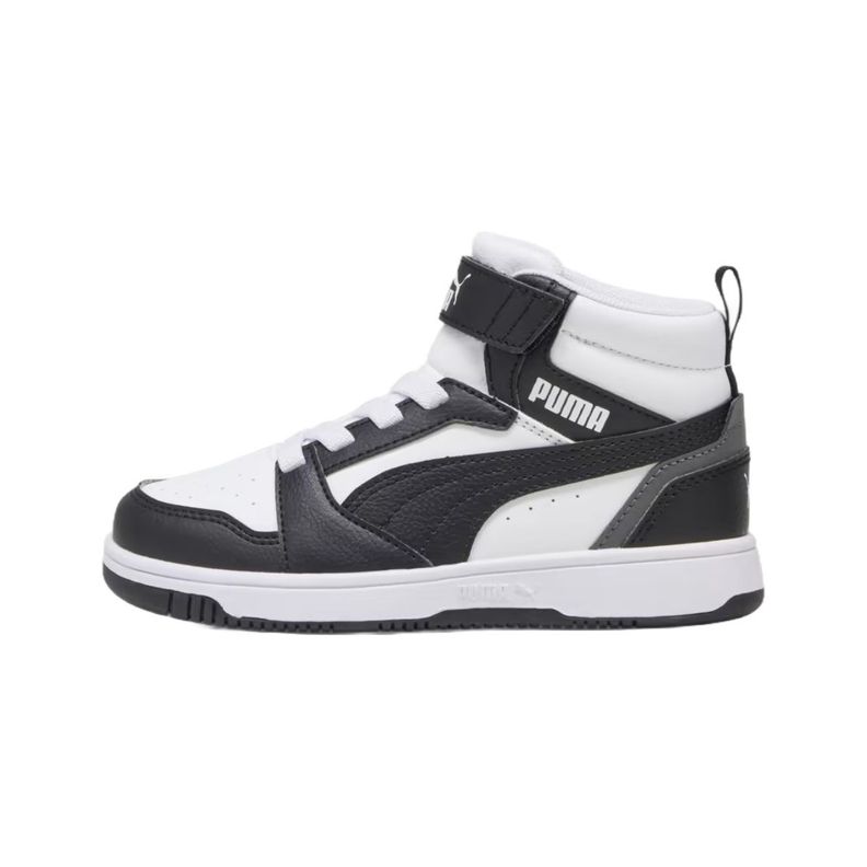 ZAPATILLAS PUMA REBOUND V6 MID NIÑOS BLANCO/NEGRO | 393832 -1