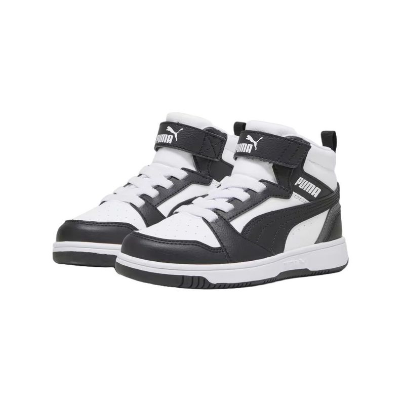 ZAPATILLAS PUMA REBOUND V6 MID NIÑOS BLANCO/NEGRO | 393832 -3