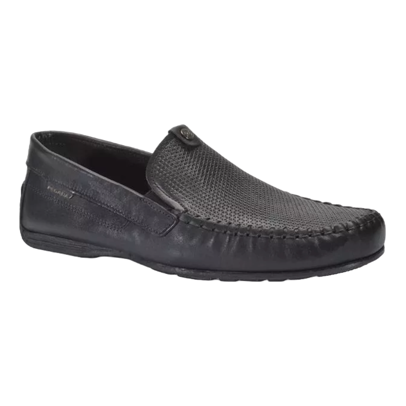 MOCASINES PEGADA DE CUERO NEGROS (HOMBRE) | 140741-03 - PEG-0