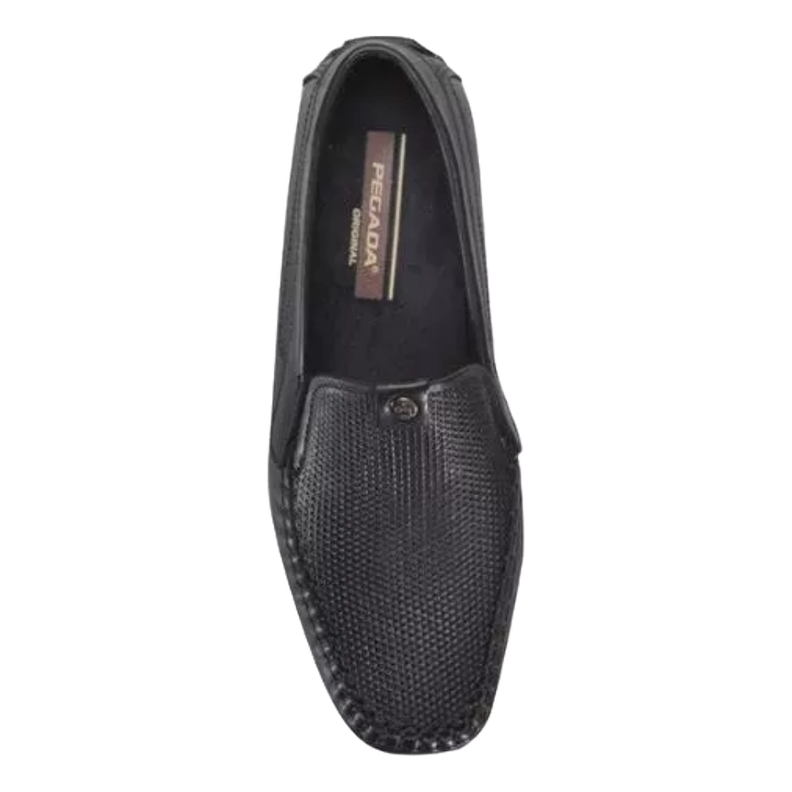 MOCASINES PEGADA DE CUERO NEGROS (HOMBRE) | 140741-03 - PEG-1