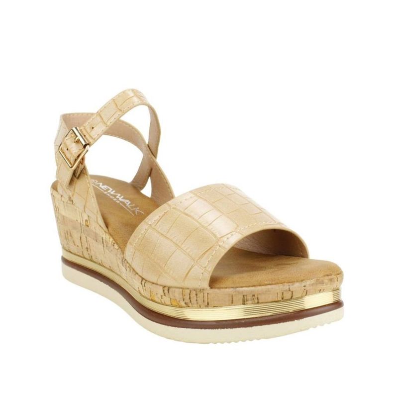 Sandalia De Fiesta New Walk Mujer Beige 825-B0055-303-0