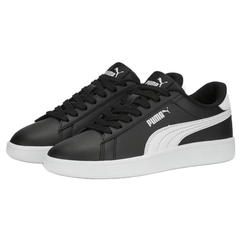 ZAPATILLAS PUMA SMASH 3.0 LEATHER JUVENIL NEGRAS | 392031 0-4